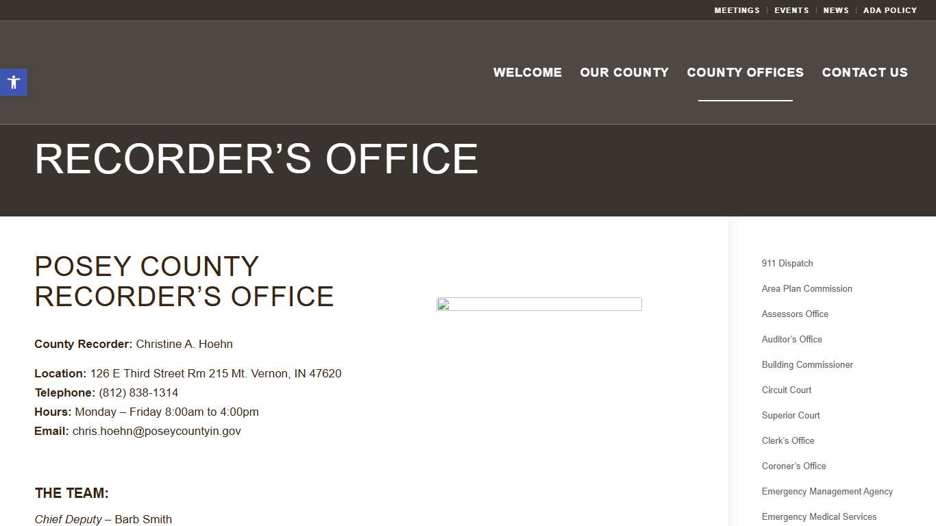 Recorder's Office - Posey County Government